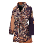 Bohemian Moon And Sun Print Women's Bathrobe