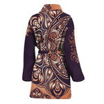Bohemian Moon And Sun Print Women's Bathrobe