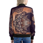 Bohemian Moon And Sun Print Women's Bomber Jacket