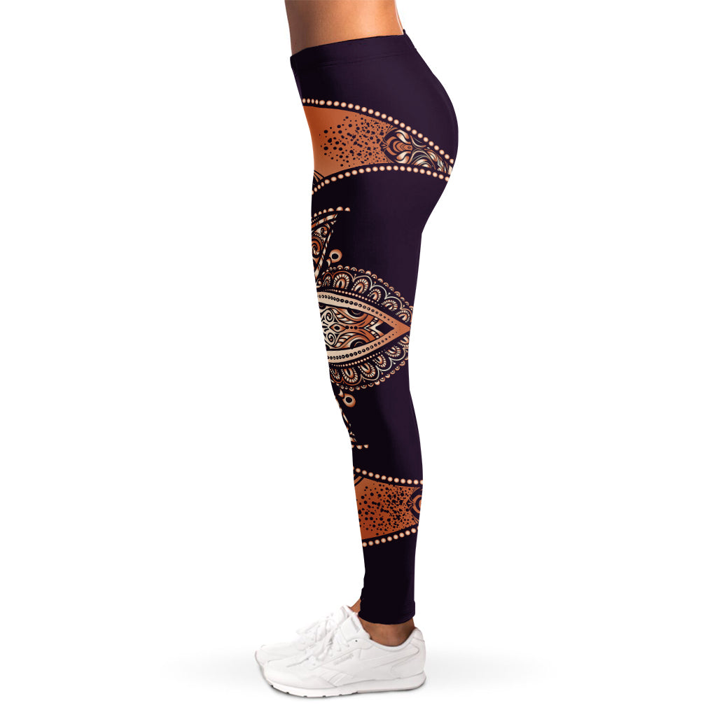 Bohemian Moon And Sun Print Women's Leggings