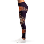 Bohemian Moon And Sun Print Women's Leggings