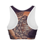 Bohemian Moon And Sun Print Women's Sports Bra
