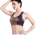Bohemian Moon And Sun Print Women's Sports Bra