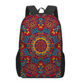 Bohemian Native Mandala Pattern Print 17 Inch Backpack