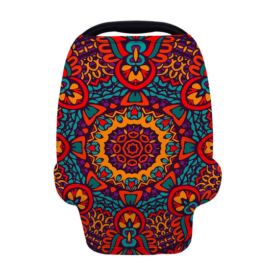 Bohemian Native Mandala Pattern Print Baby Seat Cover