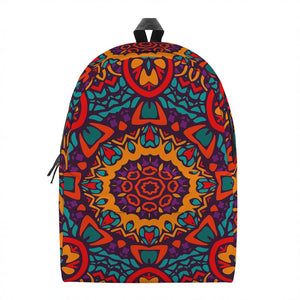 Bohemian Native Mandala Pattern Print Backpack