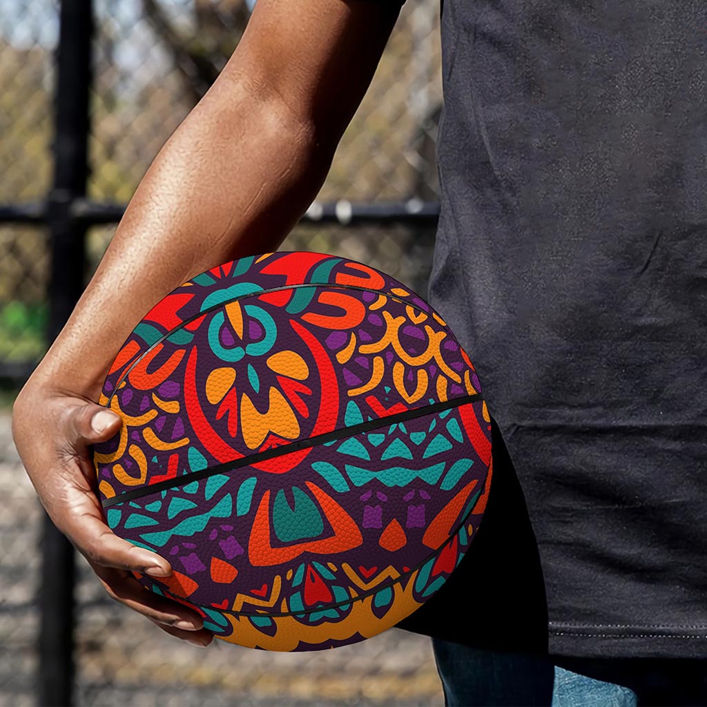 Bohemian Native Mandala Pattern Print Basketball