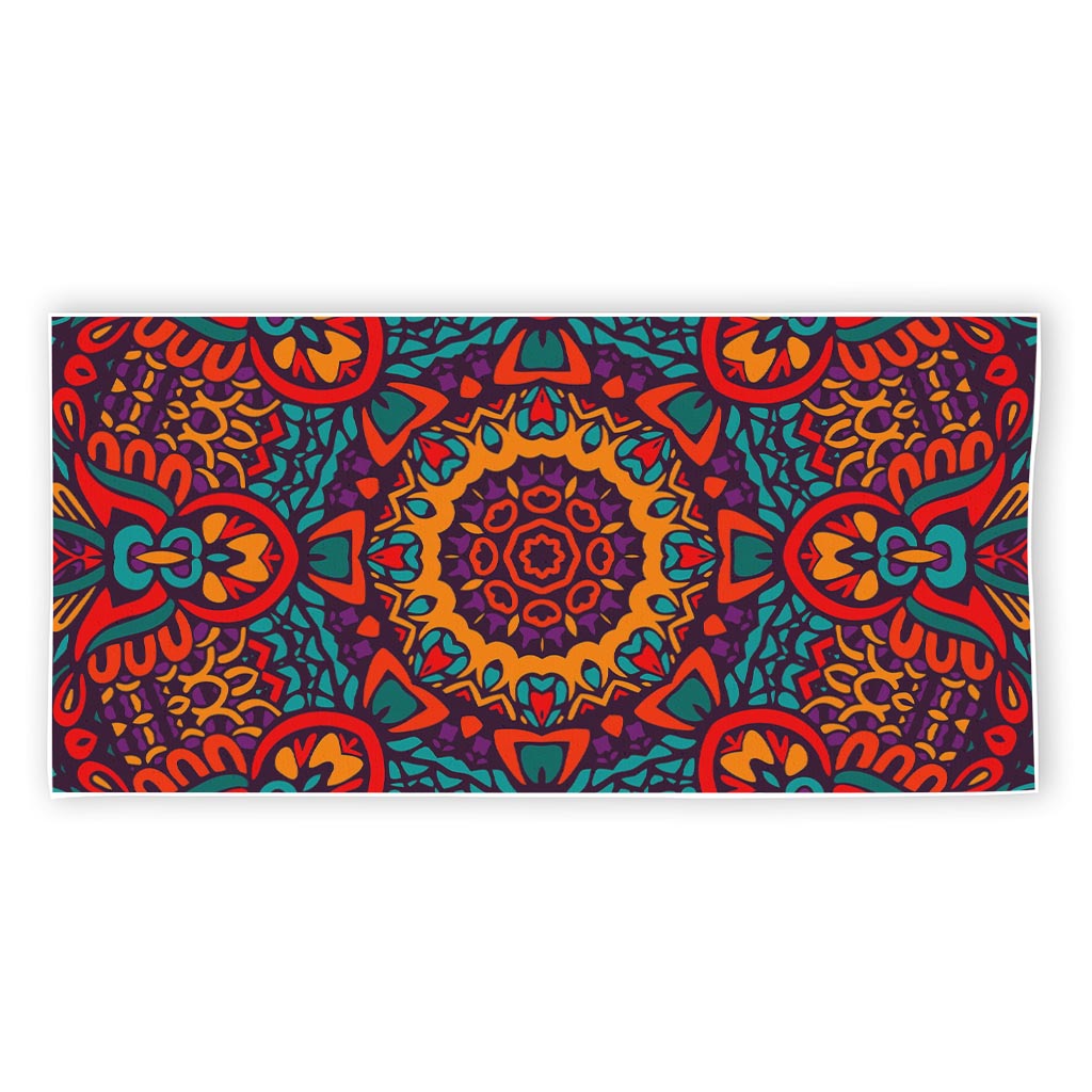 Bohemian Native Mandala Pattern Print Beach Towel