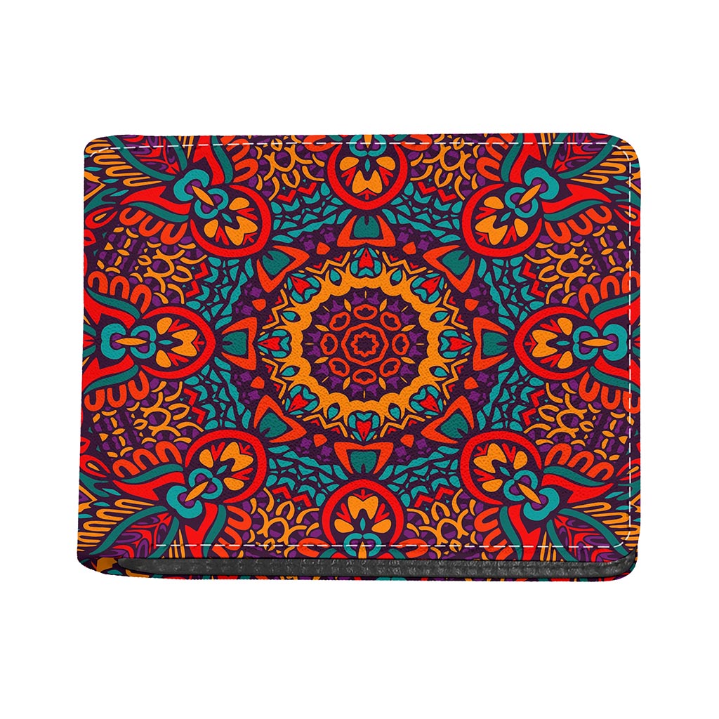 Bohemian Native Mandala Pattern Print Bifold Wallet