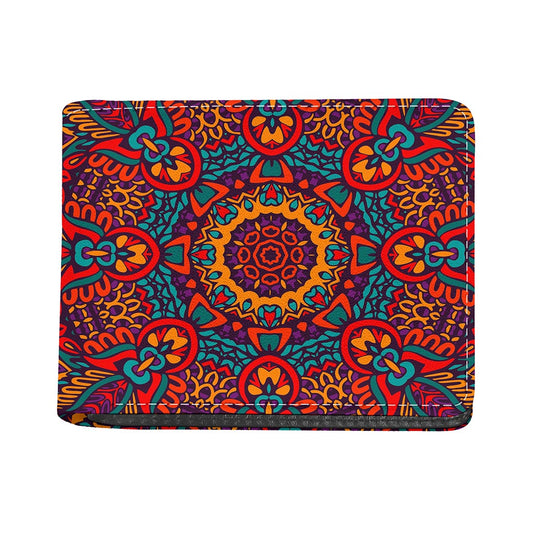 Bohemian Native Mandala Pattern Print Bifold Wallet