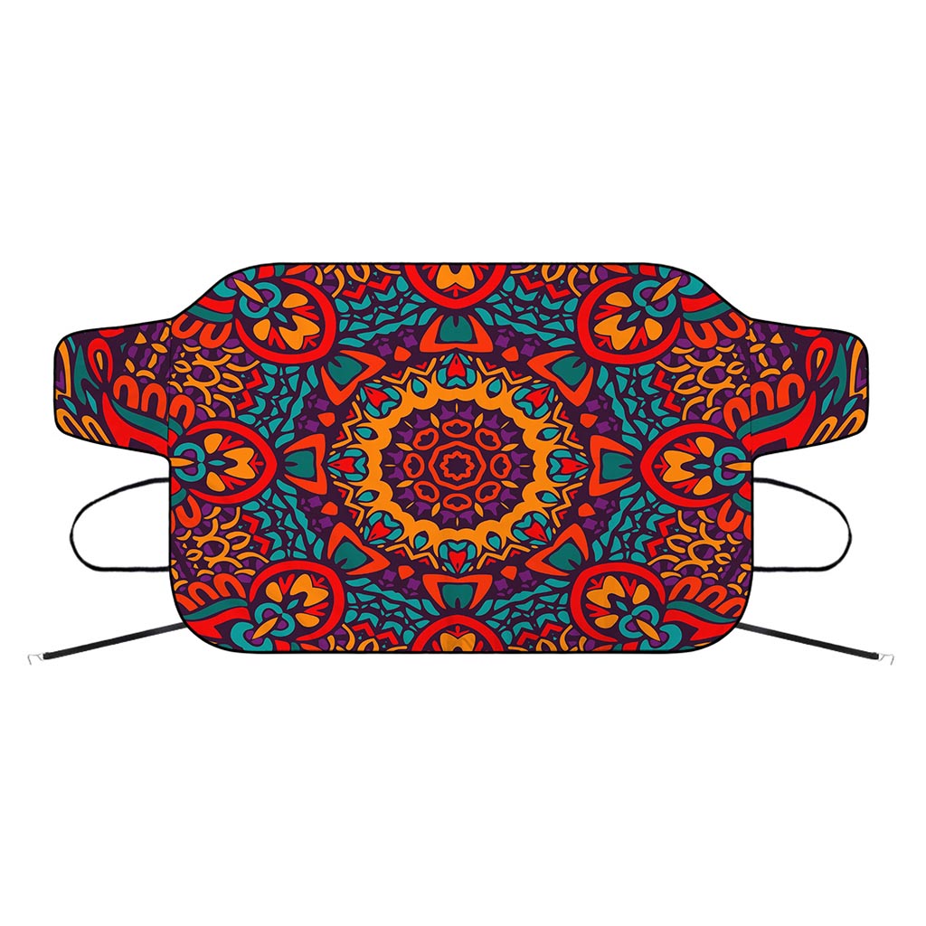 Bohemian Native Mandala Pattern Print Car Windshield Snow Cover