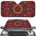 Bohemian Native Mandala Pattern Print Car Windshield Sun Shade