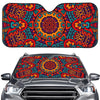 Bohemian Native Mandala Pattern Print Car Windshield Sun Shade