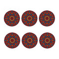 Bohemian Native Mandala Pattern Print Coaster Set