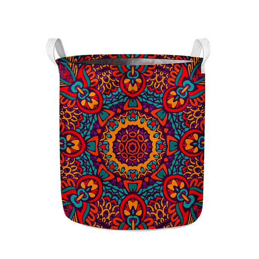 Bohemian Native Mandala Pattern Print Collapsible Laundry Basket