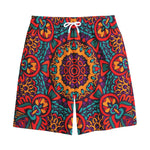 Bohemian Native Mandala Pattern Print Cotton Shorts