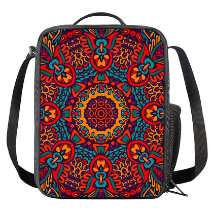 Bohemian Native Mandala Pattern Print Crossbody Lunch Bag