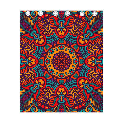 Bohemian Native Mandala Pattern Print Curtain