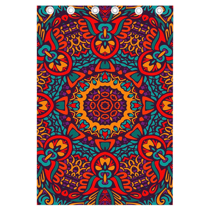 Bohemian Native Mandala Pattern Print Curtain
