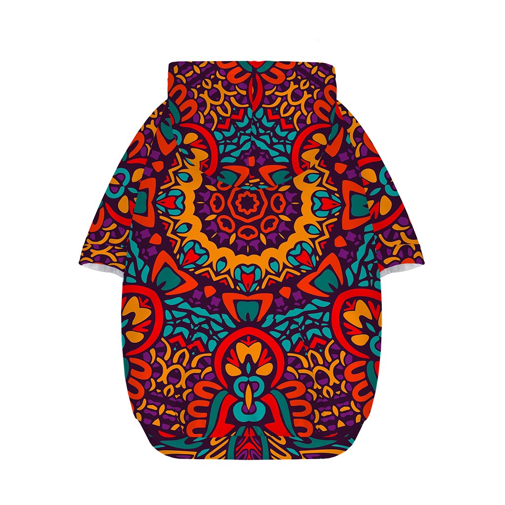 Bohemian Native Mandala Pattern Print Dog Zip Up Hoodie