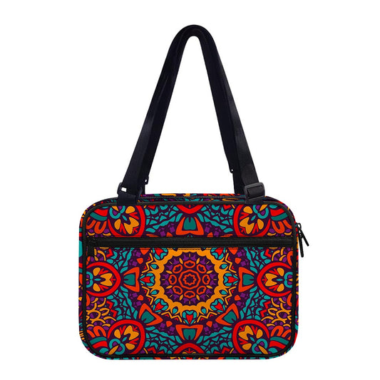 Bohemian Native Mandala Pattern Print Double Strap Bible Bag