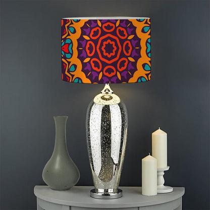 Bohemian Native Mandala Pattern Print Drum Lamp Shade