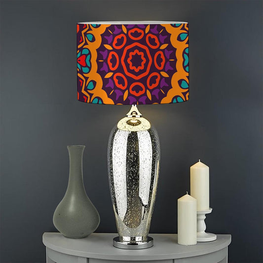 Bohemian Native Mandala Pattern Print Drum Lamp Shade