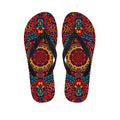 Bohemian Native Mandala Pattern Print Flip Flops