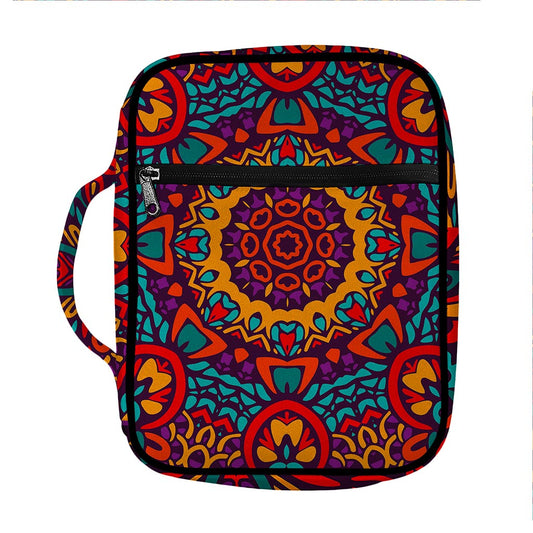 Bohemian Native Mandala Pattern Print Front Pocket Bible Bag