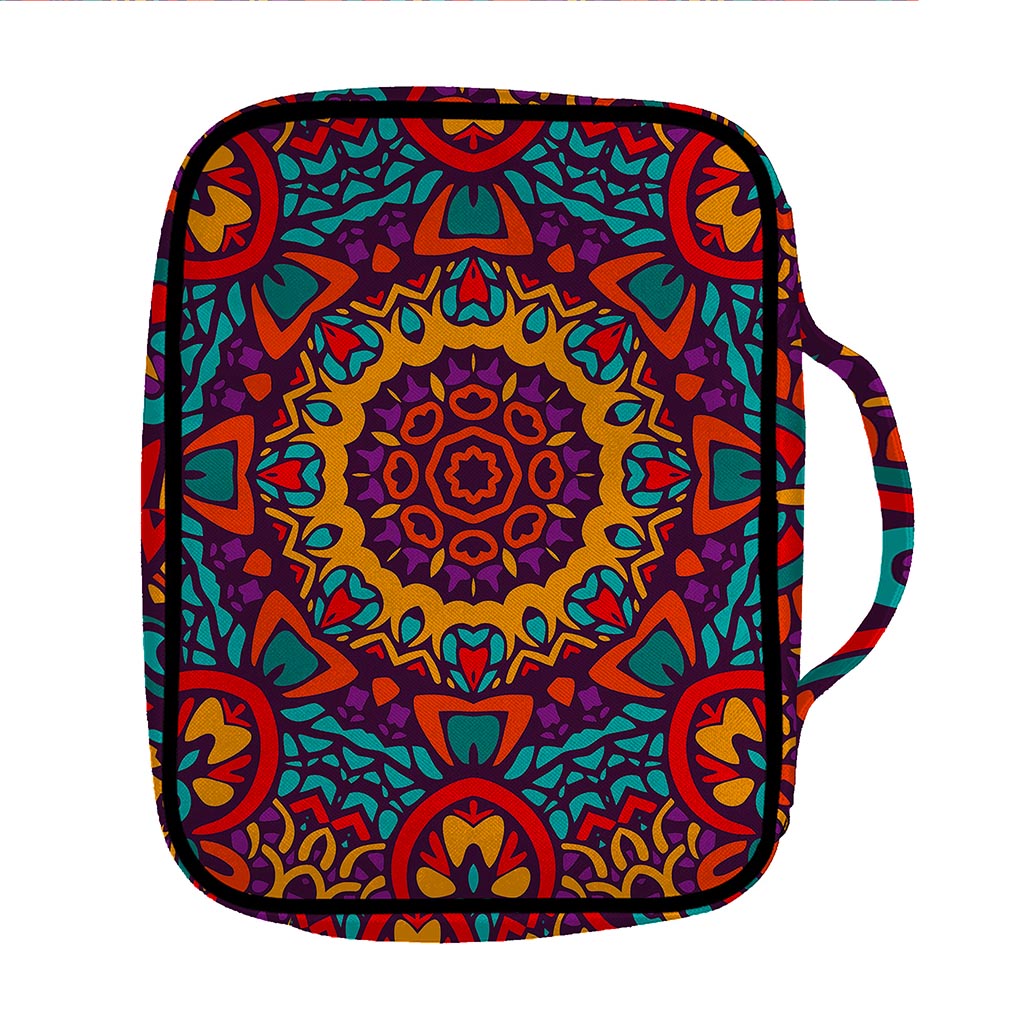 Bohemian Native Mandala Pattern Print Front Pocket Bible Bag