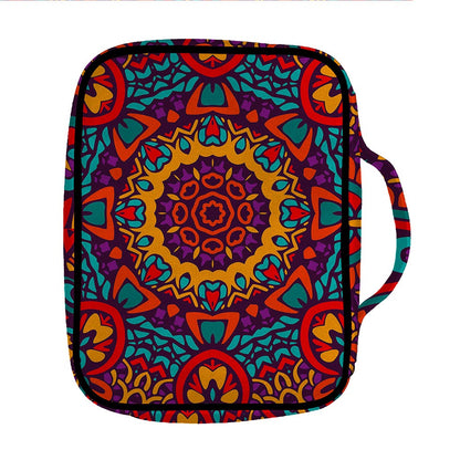 Bohemian Native Mandala Pattern Print Front Pocket Bible Bag