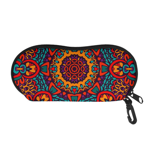 Bohemian Native Mandala Pattern Print Glasses Case