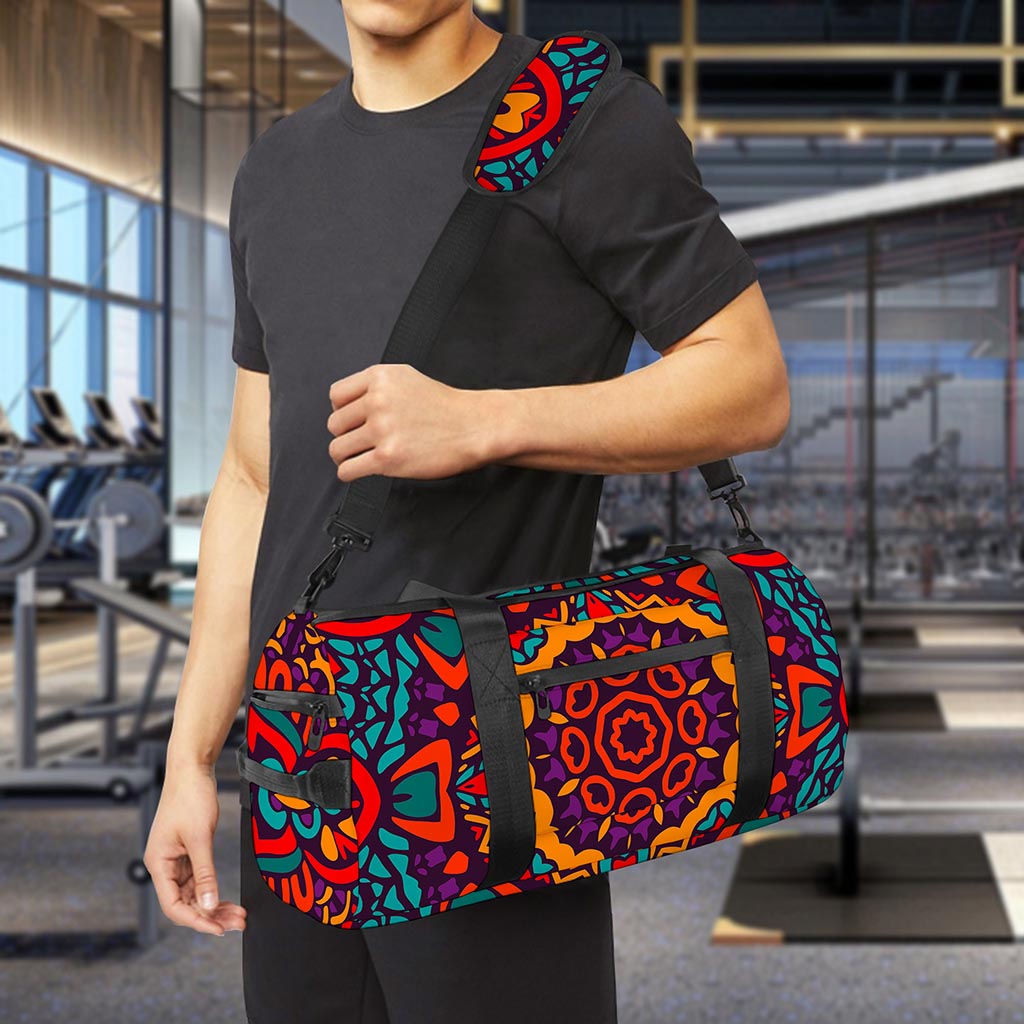 Bohemian Native Mandala Pattern Print Gym Bag
