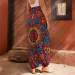 Bohemian Native Mandala Pattern Print Harem Pants