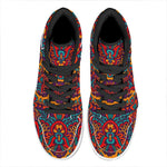 Bohemian Native Mandala Pattern Print High Top Leather Sneakers