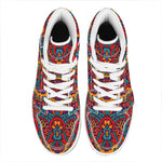 Bohemian Native Mandala Pattern Print High Top Leather Sneakers