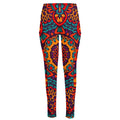 Bohemian Native Mandala Pattern Print High-Waisted Pocket Leggings