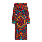 Bohemian Native Mandala Pattern Print Hooded Bathrobe
