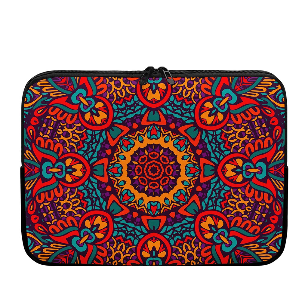 Bohemian Native Mandala Pattern Print Laptop Sleeve