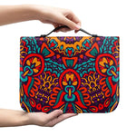 Bohemian Native Mandala Pattern Print Leather Bible Cover