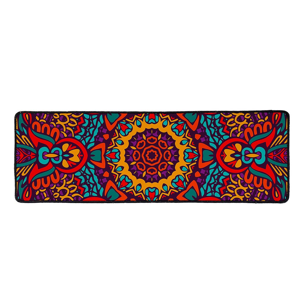 Bohemian Native Mandala Pattern Print Long Kitchen Mat