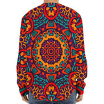 Bohemian Native Mandala Pattern Print Long Sleeve Baseball Jersey