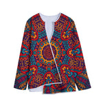 Bohemian Native Mandala Pattern Print Long Sleeve Short Coat