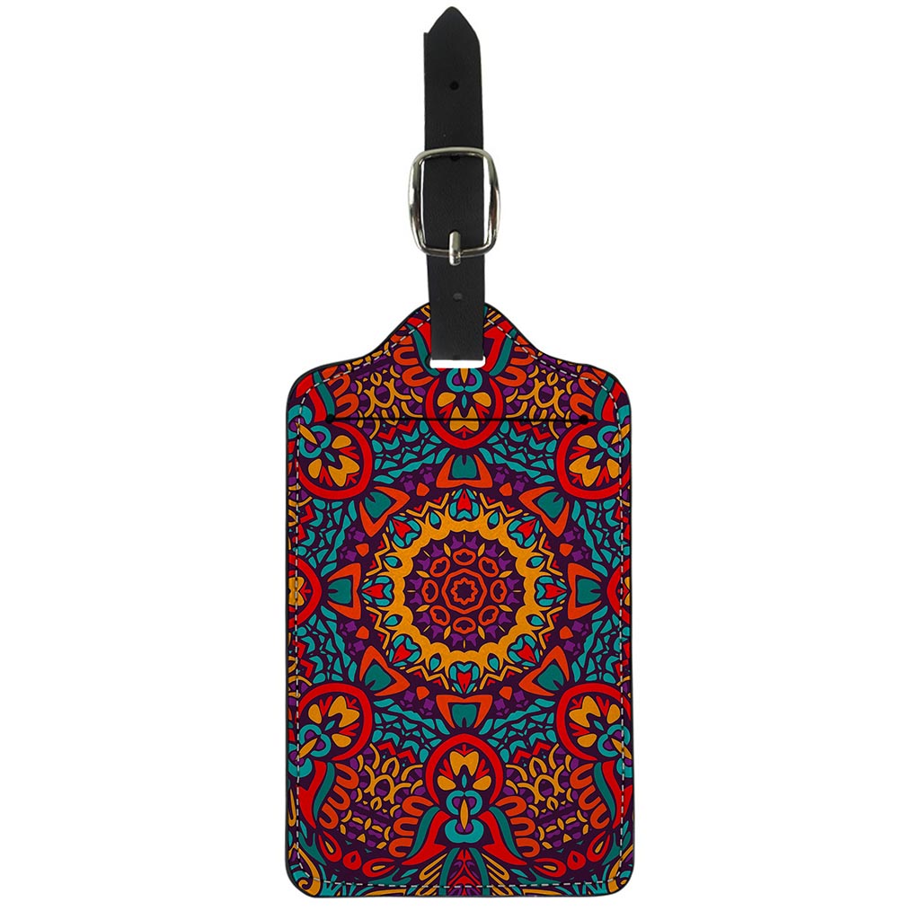 Bohemian Native Mandala Pattern Print Luggage Tag
