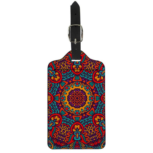 Bohemian Native Mandala Pattern Print Luggage Tag