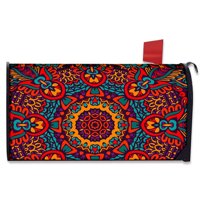 Bohemian Native Mandala Pattern Print Mailbox Cover