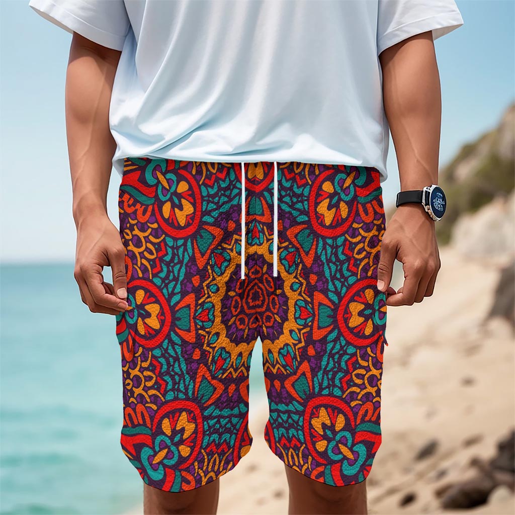 Bohemian Native Mandala Pattern Print Men's Cargo Shorts