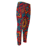 Bohemian Native Mandala Pattern Print Men's Compression Pants
