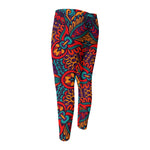 Bohemian Native Mandala Pattern Print Men's Compression Pants