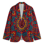Bohemian Native Mandala Pattern Print Men's Cotton Blazer